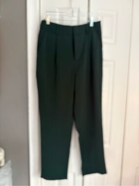 HALARA Dark Green Straight-Leg Tailored Trousers